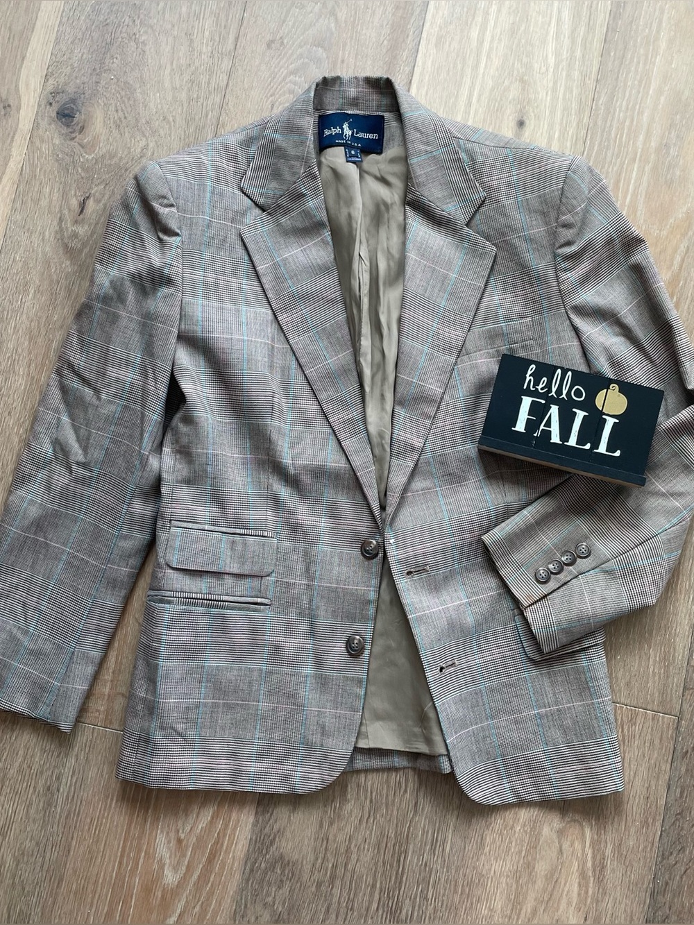 Ralph Lauren Brown Glen Plaid Blazer Blue Label